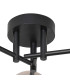 Tivoli 44.5cm Semi Flush Ceiling Round 3 Light G9 IP44 Satin Black/Smoke Smooth Round Glass-4