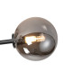 Tivoli 44.5cm Semi Flush Ceiling Round 3 Light G9 IP44 Satin Black/Smoke Smooth Round Glass-5