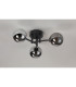 Tivoli 44.5cm Semi Flush Ceiling Round 3 Light G9 IP44 Satin Black/Smoke Smooth Round Glass-7