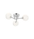 Tivoli 44.5cm Semi Flush Ceiling Round 3 Light G9 IP44 Polished Chrome/Clear Ribbed Round Glass-1