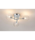 Tivoli 44.5cm Semi Flush Ceiling Round 3 Light G9 IP44 Polished Chrome/Clear Ribbed Round Glass-3