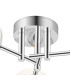 Tivoli 44.5cm Semi Flush Ceiling Round 3 Light G9 IP44 Polished Chrome/Clear Ribbed Round Glass-5
