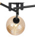 Tivoli 44.5cm Semi Flush Ceiling Round 3 Light G9 IP44 Satin Black/Amber Ribbed Round Glass-7