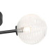 Tivoli 44.5cm Semi Flush Ceiling Round 3 Light G9 IP44 Satin Black/Clear Ribbed Round Glass-6