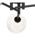 Tivoli 44.5cm Semi Flush Ceiling Round 3 Light G9 IP44 Satin Black/Clear Ribbed Round Glass-7