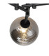 Tivoli 44.5cm Semi Flush Ceiling Round 3 Light G9 IP44 Satin Black/Smoke Ribbed Round Glass-7