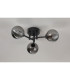 Tivoli 44.5cm Semi Flush Ceiling Round 3 Light G9 IP44 Satin Black/Smoke Ribbed Round Glass-8