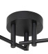 Tivoli 44.5cm Semi Flush Ceiling Round 3 Light G9 IP44 Satin Black/Grey Round Marble Effect Glass-5