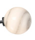 Tivoli 44.5cm Semi Flush Ceiling Round 3 Light G9 IP44 Satin Black/Grey Round Marble Effect Glass-6