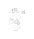 Tivoli 46cm Semi Flush Ceiling Round 3 Light G9 IP44 Polished Chrome/Opal Smooth Tubular Glass-2