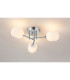 Tivoli 46cm Semi Flush Ceiling Round 3 Light G9 IP44 Polished Chrome/Opal Smooth Tubular Glass-3