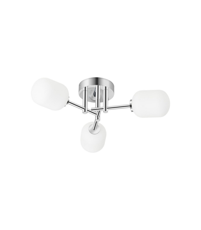 Tivoli 46cm Semi Flush Ceiling Round 3 Light G9 IP44 Polished Chrome/Opal Smooth Tubular Glass-4