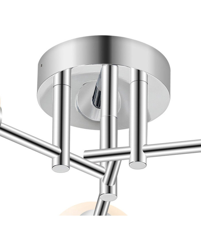 Tivoli 46cm Semi Flush Ceiling Round 3 Light G9 IP44 Polished Chrome/Opal Smooth Tubular Glass-5