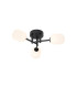 Tivoli 46cm Semi Flush Ceiling Round 3 Light G9 IP44 Satin Black/Opal Smooth Tubular Glass-1