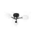 Tivoli 46cm Semi Flush Ceiling Round 3 Light G9 IP44 Satin Black/Opal Smooth Tubular Glass-4