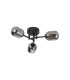 Tivoli 46cm Semi Flush Ceiling Round 3 Light G9 IP44 Satin Black/Smoke Smooth Tubular Glass-4