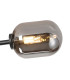 Tivoli 46cm Semi Flush Ceiling Round 3 Light G9 IP44 Satin Black/Smoke Smooth Tubular Glass-5