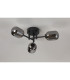Tivoli 46cm Semi Flush Ceiling Round 3 Light G9 IP44 Satin Black/Smoke Smooth Tubular Glass-8