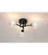 Tivoli 44.5cm Semi Flush Ceiling Round 3 Light G9 IP44 Satin Black/Clear Cross Pattern Round Glass-3