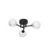 Tivoli 44.5cm Semi Flush Ceiling Round 3 Light G9 IP44 Satin Black/Clear Cross Pattern Round Glass-4