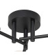 Tivoli 44.5cm Semi Flush Ceiling Round 3 Light G9 IP44 Satin Black/Clear Cross Pattern Round Glass-5
