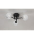 Tivoli 44.5cm Semi Flush Ceiling Round 3 Light G9 IP44 Satin Black/Clear Cross Pattern Round Glass-8