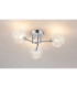 Tivoli 44.5cm Semi Flush Ceiling Round 3 Light G9 IP44 Polished Chrome/Clear Dune Effect Round Glass-3