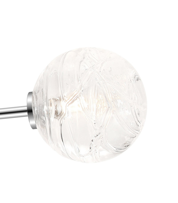 Tivoli 44.5cm Semi Flush Ceiling Round 3 Light G9 IP44 Polished Chrome/Clear Dune Effect Round Glass-6