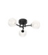 Tivoli 44.5cm Semi Flush Ceiling Round 3 Light G9 IP44 Satin Black/Clear Dune Effect Round Glass-1