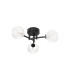 Tivoli 44.5cm Semi Flush Ceiling Round 3 Light G9 IP44 Satin Black/Clear Dune Effect Round Glass-4