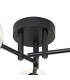 Tivoli 44.5cm Semi Flush Ceiling Round 3 Light G9 IP44 Satin Black/Clear Dune Effect Round Glass-5