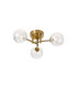 Tivoli 44.5cm Semi Flush Ceiling Round 3 Light G9 IP44 Brass Gold/Clear Waved Round Glass-1