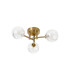 Tivoli 44.5cm Semi Flush Ceiling Round 3 Light G9 IP44 Brass Gold/Clear Waved Round Glass-4