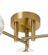 Tivoli 44.5cm Semi Flush Ceiling Round 3 Light G9 IP44 Brass Gold/Clear Waved Round Glass-5