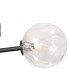 Tivoli 44.5cm Semi Flush Ceiling Round 3 Light G9 IP44 Satin Black/Clear Waved Round Glass-6