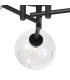Tivoli 44.5cm Semi Flush Ceiling Round 3 Light G9 IP44 Satin Black/Clear Waved Round Glass-7