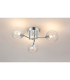 Tivoli 44.5cm Semi Flush Ceiling Round 3 Light G9 IP44 Polished Chrome/Clear Swirl Round Glass-3
