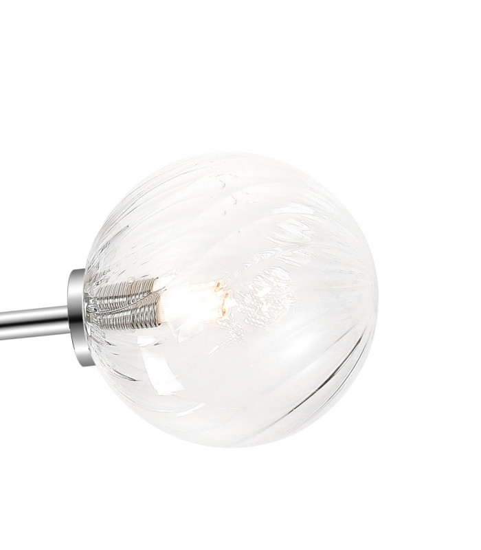 Tivoli 44.5cm Semi Flush Ceiling Round 3 Light G9 IP44 Polished Chrome/Clear Swirl Round Glass-6