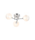 Tivoli 44.5cm Semi Flush Ceiling Round 3 Light G9 IP44 Polished Chrome/White Two-Tone Snow Specks Round Glass-1
