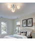 Tivoli 44.5cm Semi Flush Ceiling Round 3 Light G9 IP44 Polished Chrome/White Two-Tone Snow Specks Round Glass-4