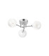 Tivoli 44.5cm Semi Flush Ceiling Round 3 Light G9 IP44 Polished Chrome/White Two-Tone Snow Specks Round Glass-5