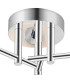Tivoli 44.5cm Semi Flush Ceiling Round 3 Light G9 IP44 Polished Chrome/White Two-Tone Snow Specks Round Glass-6