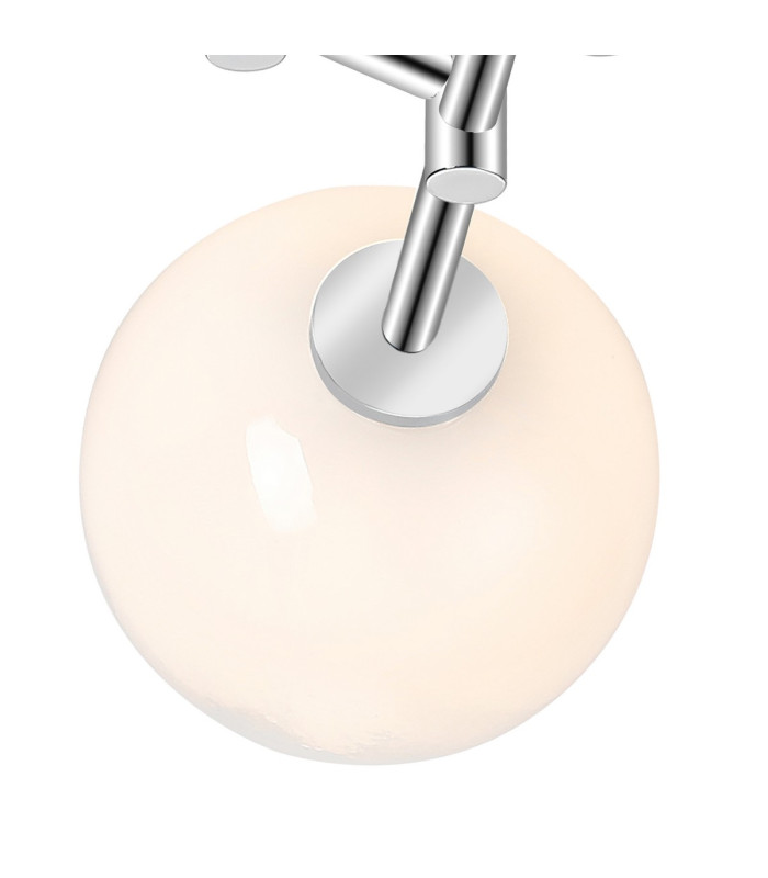 Tivoli 44.5cm Semi Flush Ceiling Round 3 Light G9 IP44 Polished Chrome/White Two-Tone Snow Specks Round Glass-8