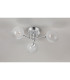 Tivoli 44.5cm Semi Flush Ceiling Round 3 Light G9 IP44 Polished Chrome/White Two-Tone Snow Specks Round Glass-9