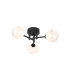 Tivoli 44.5cm Semi Flush Ceiling Round 3 Light G9 IP44 Satin Black/White/Clear Two-Tone Snow Specks Round Glass-1