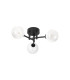 Tivoli 44.5cm Semi Flush Ceiling Round 3 Light G9 IP44 Satin Black/White/Clear Two-Tone Snow Specks Round Glass-4