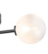 Tivoli 44.5cm Semi Flush Ceiling Round 3 Light G9 IP44 Satin Black/White/Clear Two-Tone Snow Specks Round Glass-6