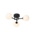 Tivoli 44.5cm Semi Flush Ceiling Round 3 Light G9 IP44 Satin Black/Opal Round Segment Glass-1