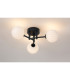 Tivoli 44.5cm Semi Flush Ceiling Round 3 Light G9 IP44 Satin Black/Opal Round Segment Glass-3