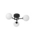 Tivoli 44.5cm Semi Flush Ceiling Round 3 Light G9 IP44 Satin Black/Opal Round Segment Glass-4